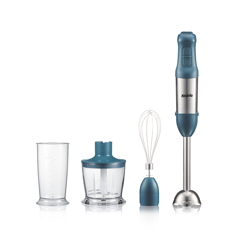 Liquidificador manual HB829BCE Liquidificador de imersão 4 em 1, batedor elétrico de 8 velocidades portátil com processador de alimentos de 500 ml, copo de 600 ml, batedor de ovos para comida de bebê, sucos, molhos e sopas 700 W