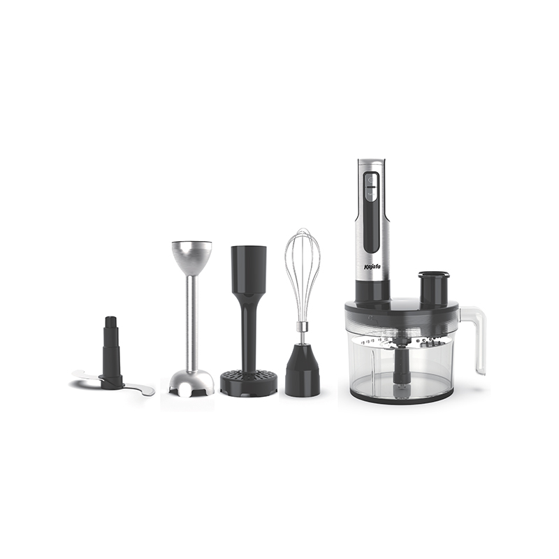 HB855BCEF Conjunto de liquidificador manual multifuncional rápido de 1.000 W em aço inoxidável, com processador de alimentos, picador, fatiador, triturador, batedor, copo, amassador