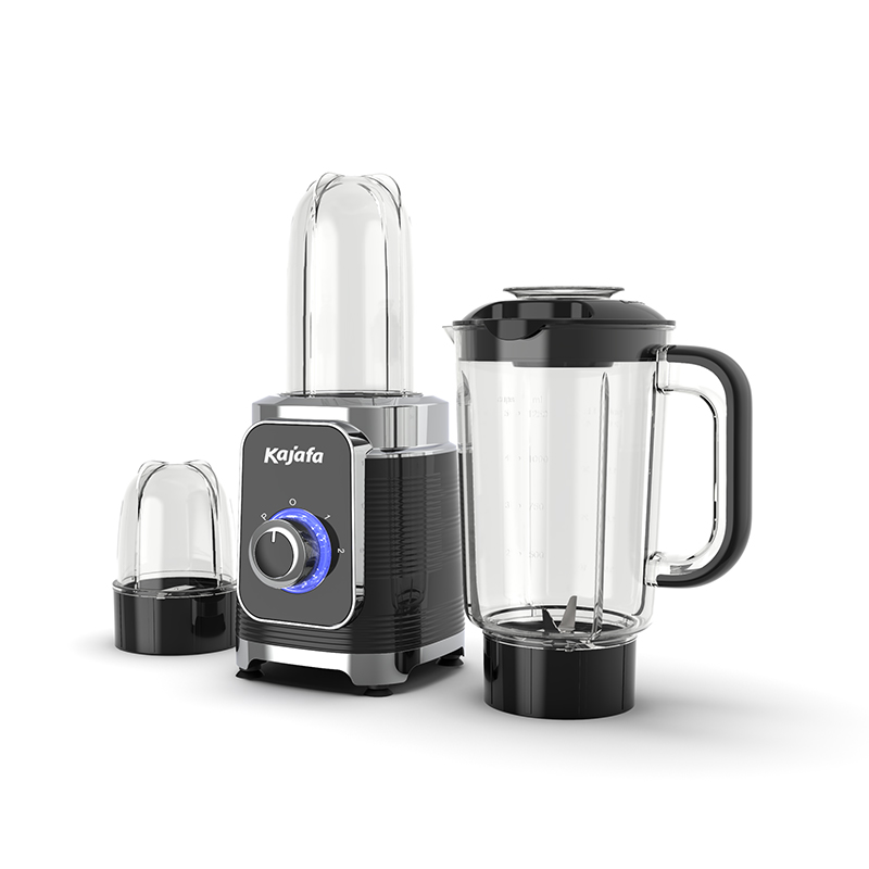 BL215ABD 3 i 1 Lâminas de Aço Inoxidável Jug Blender 1.0L com 500ML Smoothie maker e moedor de café, Novo design