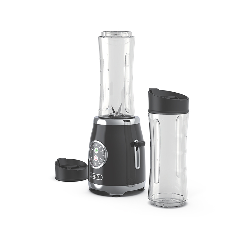 BL399B-P2 Poderoso Liquidificador de Smoothies com 2 Garrafas Portáteis Função de Pulso, Liquidificador Pessoal para Shakes e Smoothies, Liquidificador estilo Retro com garrafa de viagem, Liquidificador Portátil Retro Smoothie Maker, Liquidificador Pessoal para Shakes e Smoothies