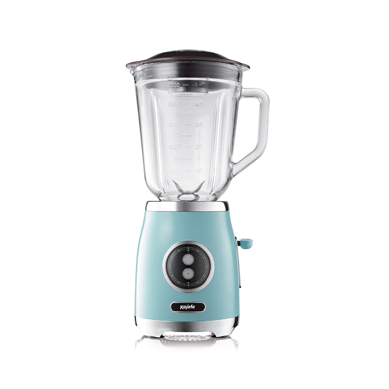 BL399B-G estilo retrô com jarra de vidro de 1000 ml e lâmina de aço inoxidável, liquidificador de bancada, liquidificador pessoal de alta potência