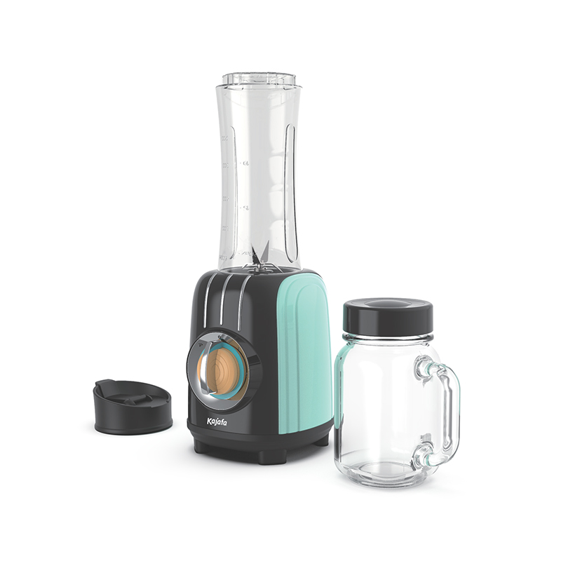 Liquidificador de Smoothies BL485B-P3 com Lâminas Afiadas, Mini Liquidificador Pessoal para Shakes e Smoothies com 2 Velocidades Ajustáveis, Liquidificador para Cozinha com liquidificador, Copo para viagem sem BPA e Copo Mason de 17 onças