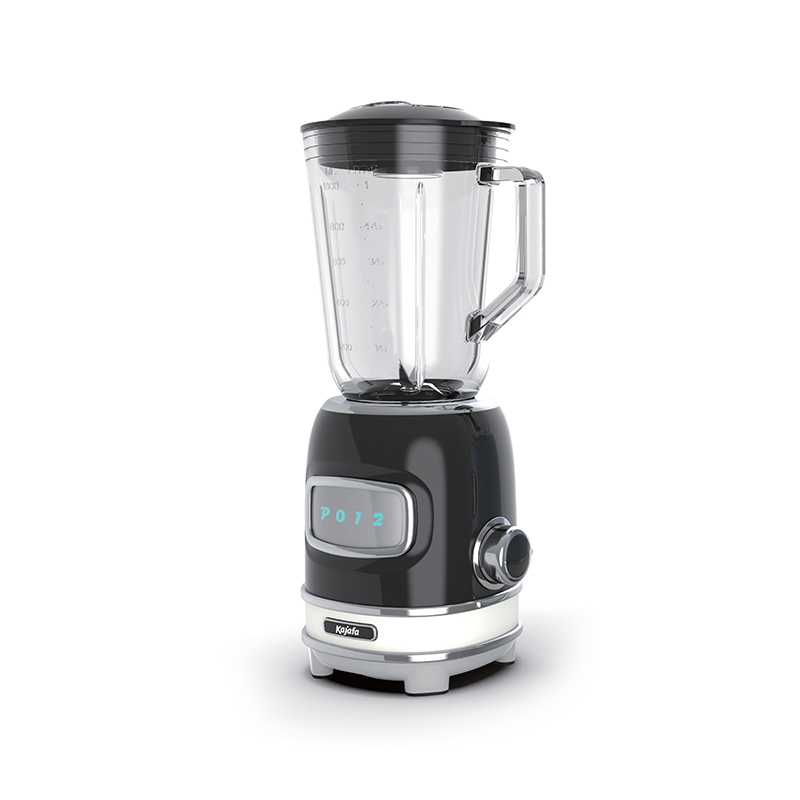 BL459B-G estilo retrô 2 velocidades com controle de pulso, com jarra de mistura de vidro de 1000 ml e lâmina de aço inoxidável, liquidificador de bancada, liquidificador pessoal de alta potência