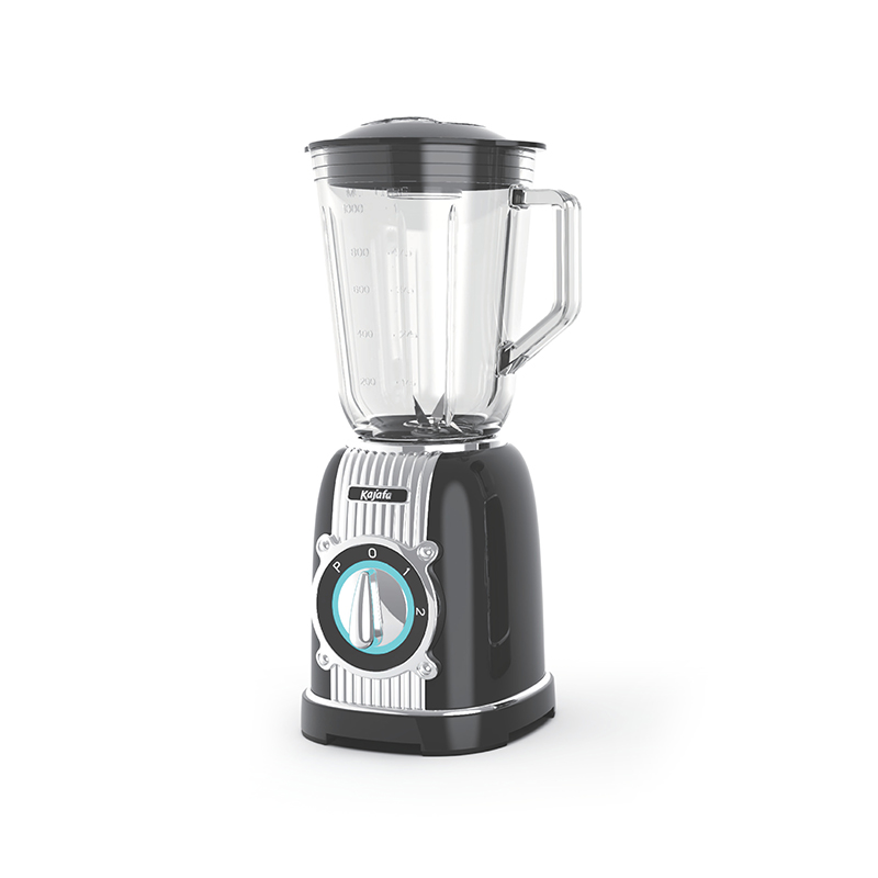 BL486B-G estilo retrô 2 velocidades com controle de pulso, com jarra de mistura de vidro de 1000 ml e lâmina de aço inoxidável, liquidificador de bancada, liquidificador pessoal de alta potência